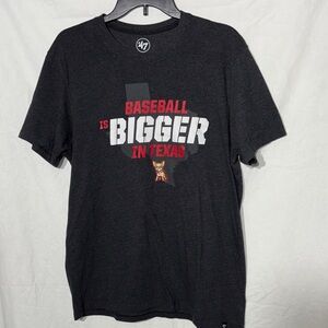 47 Black Texas Baseball Graphic Tee